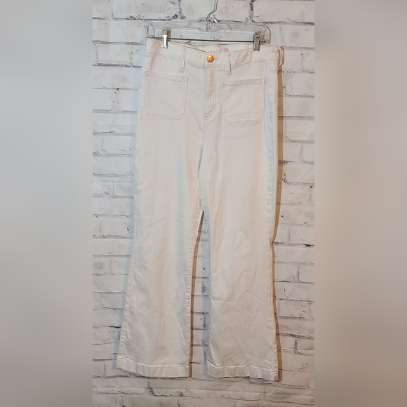 LC Lauren Conrad Flare Leg White Jeans Sz 12 - Picture 1 of 6